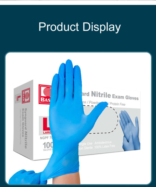 Usa Fda Approved Synguard Medical Blue Nitrile Exam Gloves Latex Free And Powder Free Box Of 100 3673